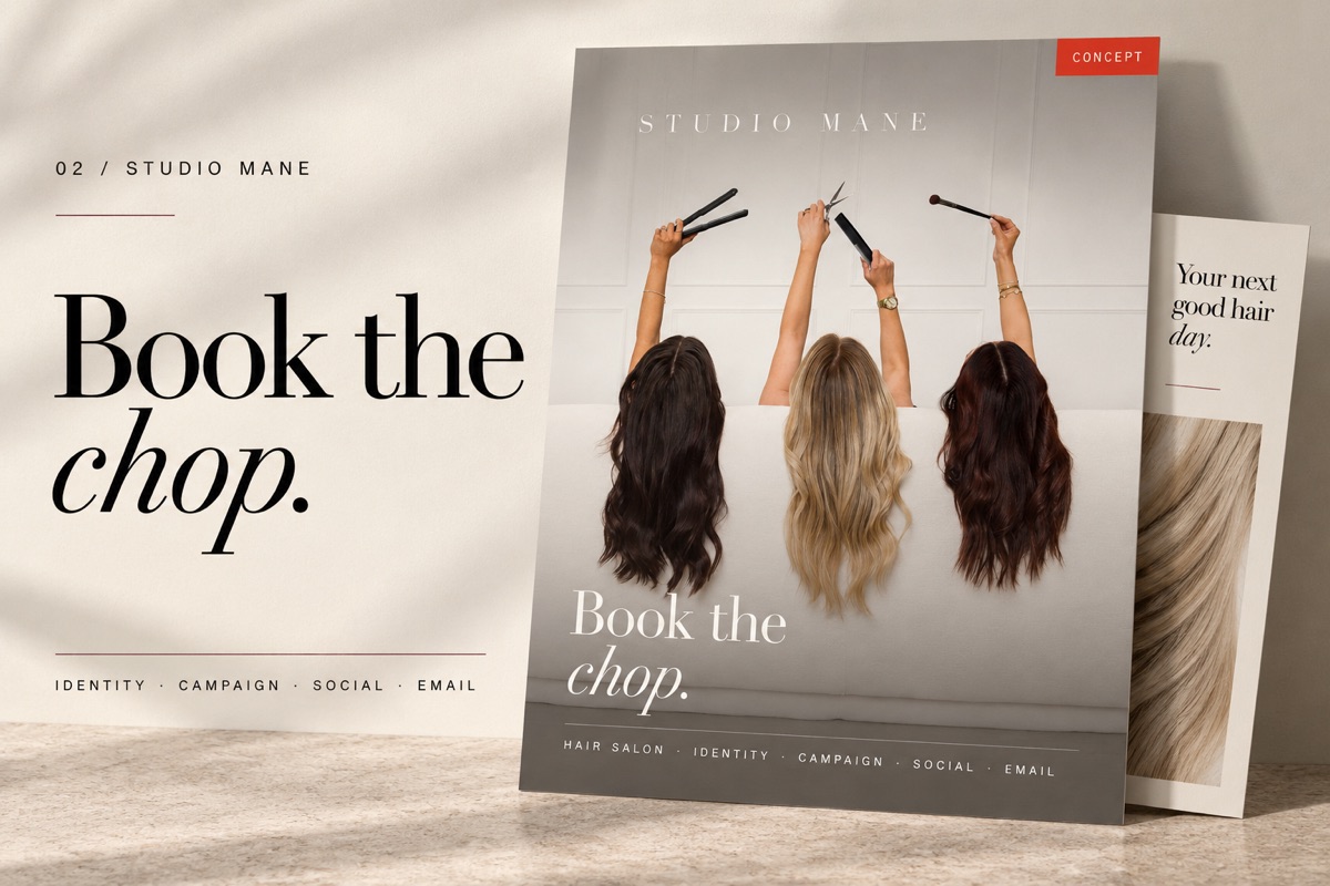 Studio Mane — Book the Chop campaign concept
