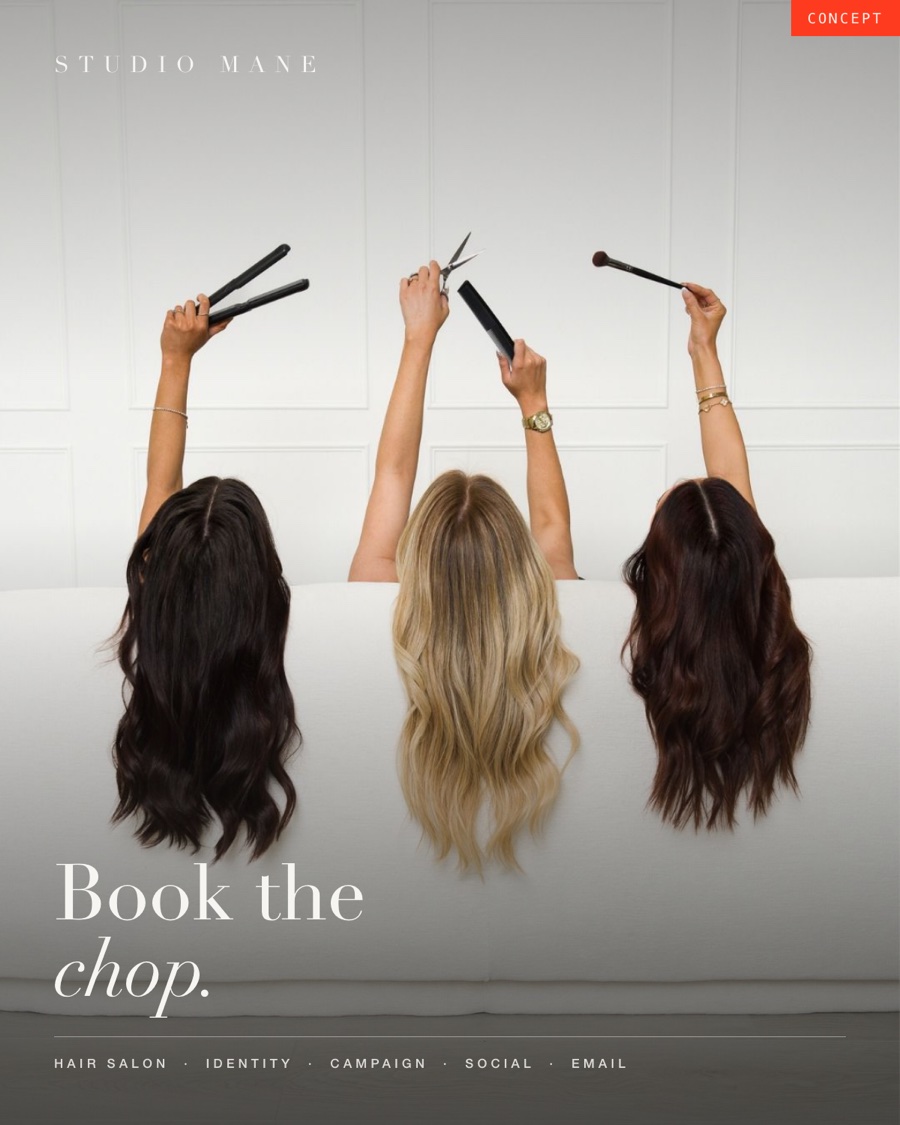 Studio Mane — Book the Chop campaign concept